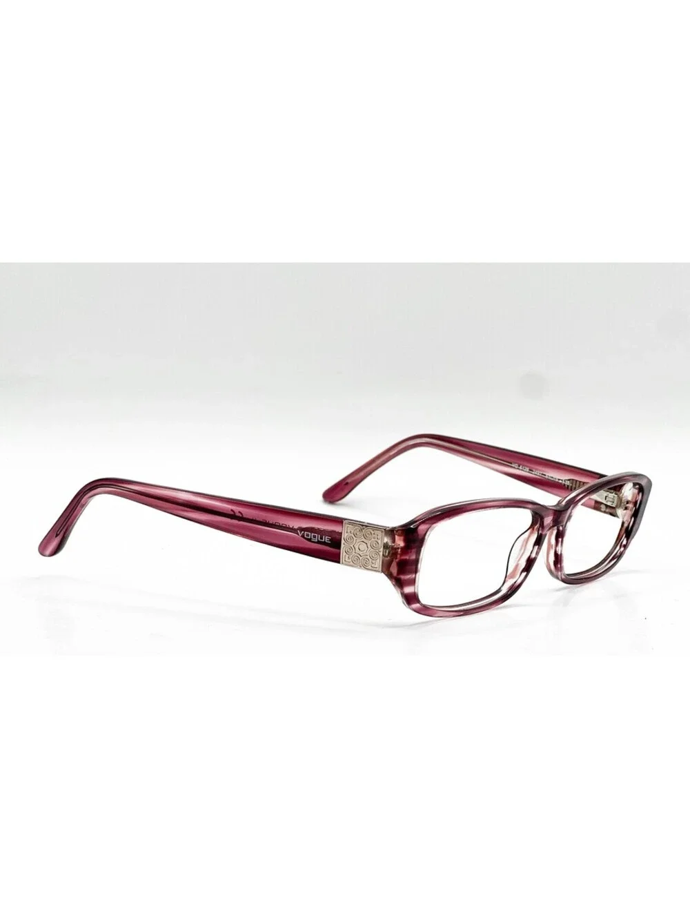 Vogue VO 5129 2497 Purple Striped Horn Silver Authentic Eyeglass Frames 51-15